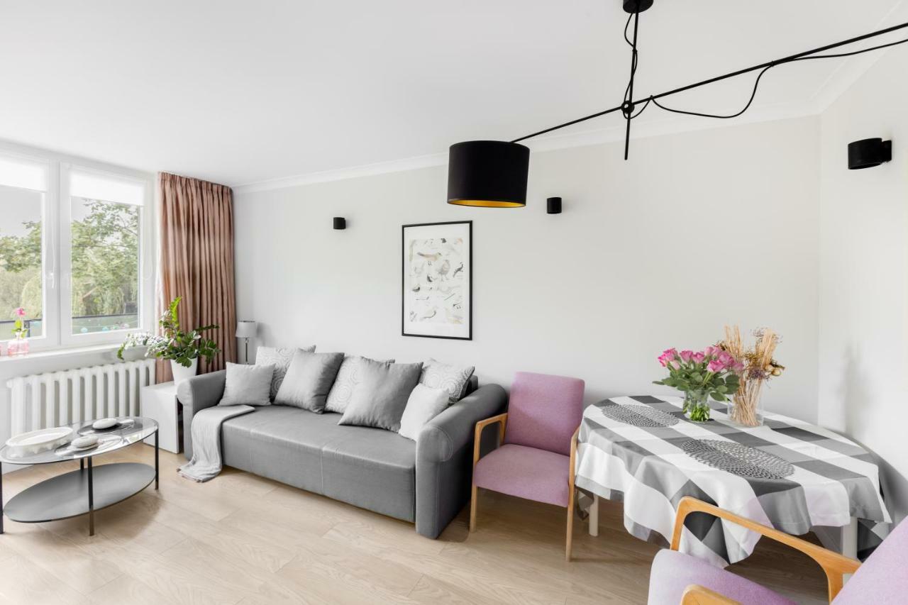 Ferienwohnung Apartament Luxury Business Saska Kepa Warschau Exterior foto