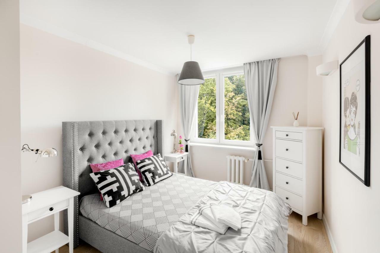 Ferienwohnung Apartament Luxury Business Saska Kepa Warschau Exterior foto